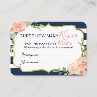 How Many Kisses Guessing Card