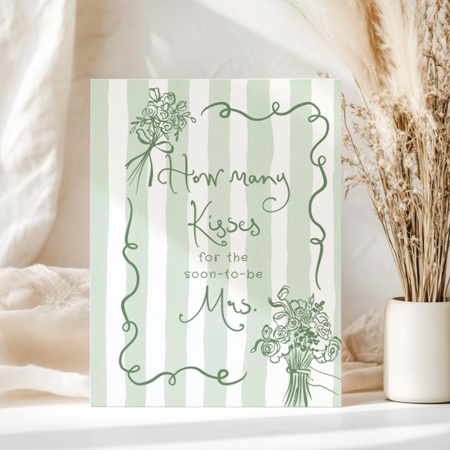 How many kisses Whimsical bridal shower Poster (Creator Uploaded)