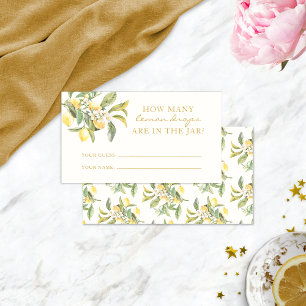 How Many Lemon Drops Enclosure Card