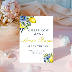 How many Lemons Drops Bridal Shower Game Sign
