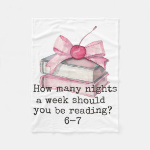 How Many Night A Week Should You Be Reading 67 Mem Fleece Blanket