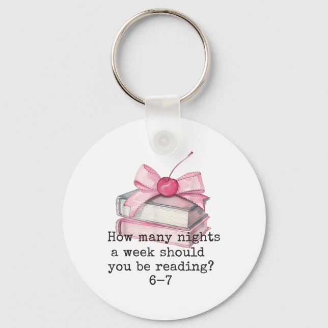 How Many Night A Week Should You Be Reading 67 Mem Key Ring (Front)