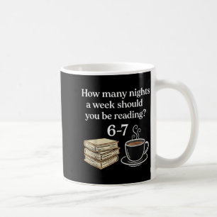 How Many Nights 6 7 Meme Funny Reading Book Lovers Coffee Mug