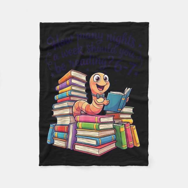 How many nights a week should be reading 6-7 book fleece blanket (Front)