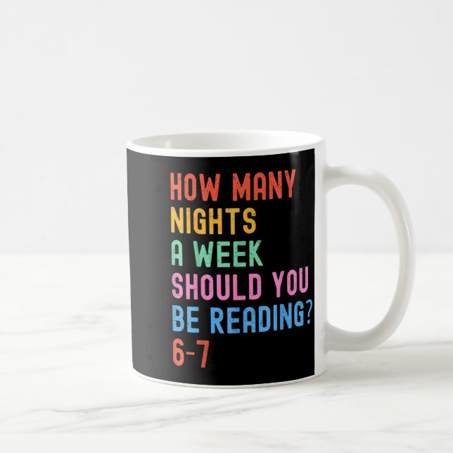How Many Nights A Week Should You Be Reading 67 Me Coffee Mug (Right)