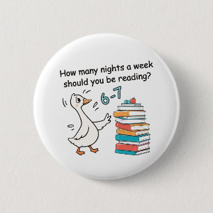 How Many Nights a Week Should You Be Reading 6-7 6 Cm Round Badge