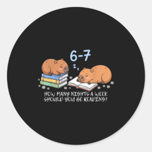 How Many Nights A Week Should You Be Reading 6-7 C Classic Round Sticker
