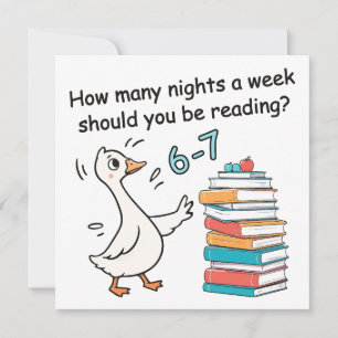 How Many Nights a Week Should You Be Reading 6-7 Invitation