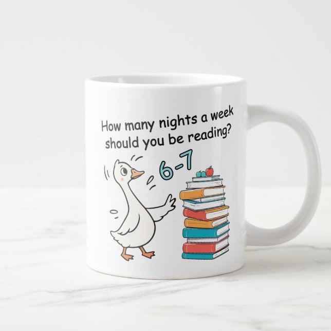 How Many Nights a Week Should You Be Reading 6-7 Large Coffee Mug (Right)