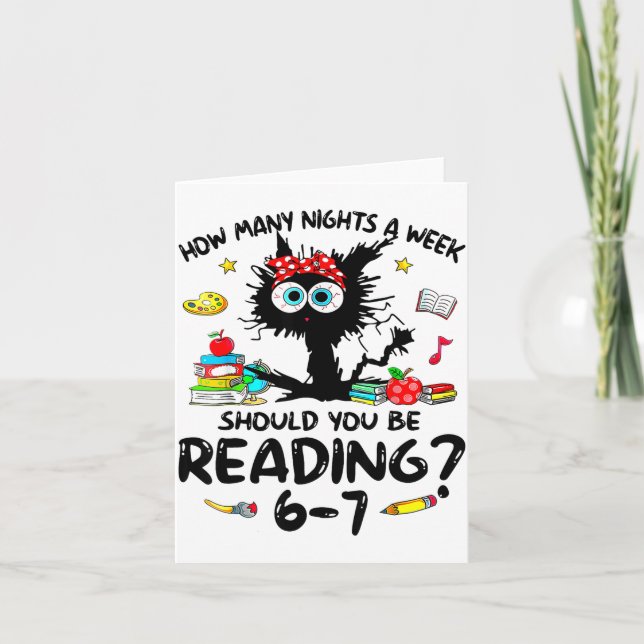 How Many Nights A Week Should You Be Reading 6–7 T Card (Front)