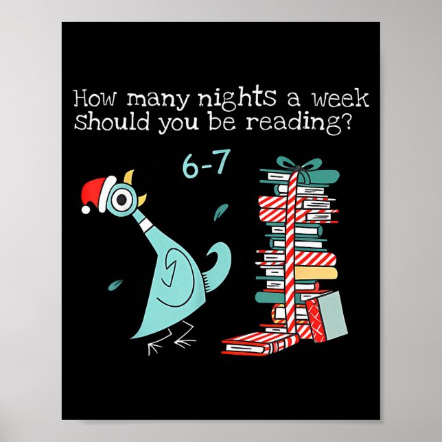 How Many Nights A Week Should You Be Reading 6-7 T Poster (Front)