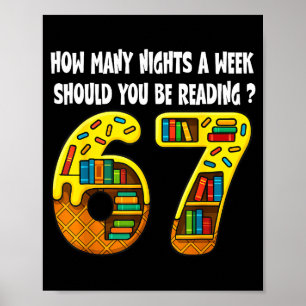 How Many Nights A Week Should You Be Reading 6-7 T Poster