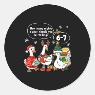 How Many Nights A Week Should You Be Reading 6-7 X Classic Round Sticker