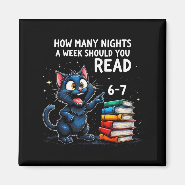 How Many Nights A Week Should You Read_ 6–7 Fun Bl Magnet (Front)