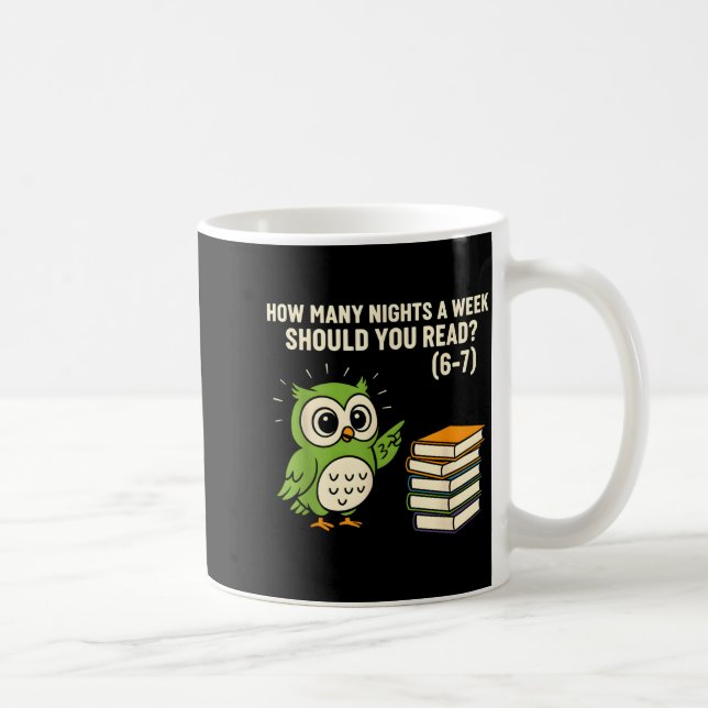 How Many Nights A Week Should You Read_ 6–7 Fun Re Coffee Mug (Right)