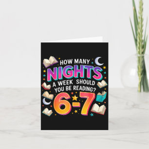 How Many Nights Reading 67 Funny Meme Six Seven Te Card