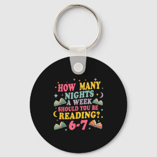 How Many Nights Reading 67 Meme Six Seven Teacher  Key Ring