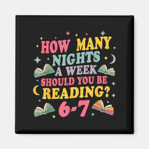 How Many Nights Reading 67 Meme Six Seven Teacher  Magnet