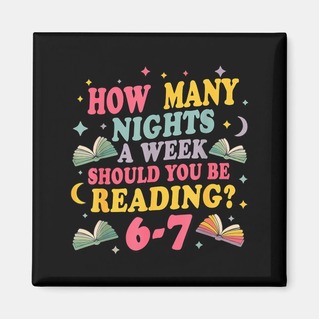 How Many Nights Reading 67 Meme Six Seven Teacher  Magnet (Front)