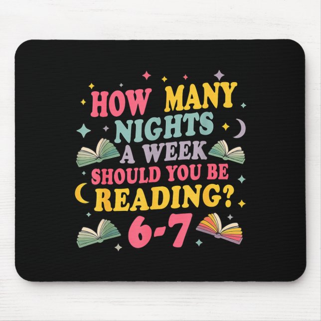 How Many Nights Reading 67 Meme Six Seven Teacher  Mouse Pad (Front)