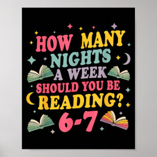 How Many Nights Reading 67 Meme Six Seven Teacher  Poster