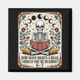 How Many Nights Reading Meme 6 7 Funny Book Lover  Magnet