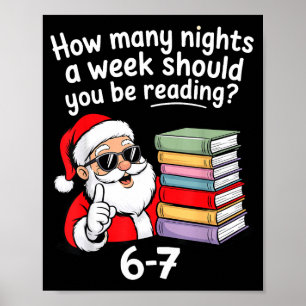 How Many Nights Reading Teacher 67 Christmas Six S Poster