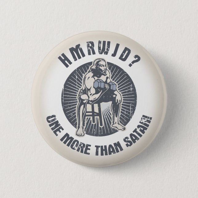 How Many Reps 6 Cm Round Badge (Front)