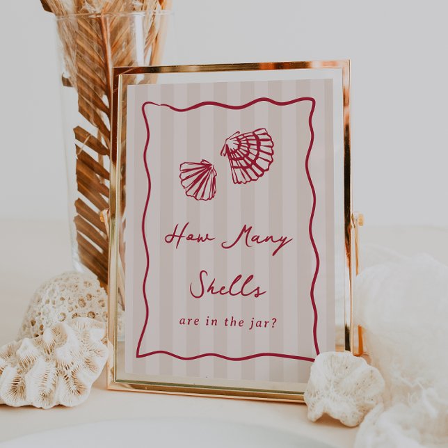 "How Many Shells" Bridal Shower Game Sign (Creator Uploaded)