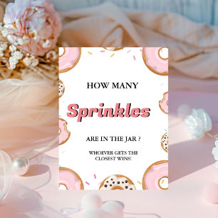 How Many SPrinkles In the Jar Baby Shower Game  Pedestal Sign