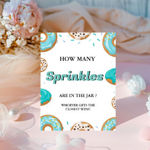 How Many SPrinkles In the Jar Baby Shower Game Pedestal Sign