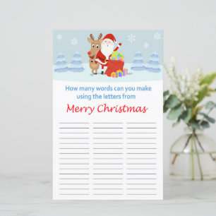 How many words can you make from Merry Christmas