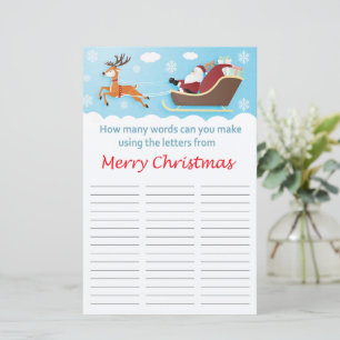 How many words can you make from Merry Christmas