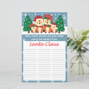 How many words can you make from Sanda Claus