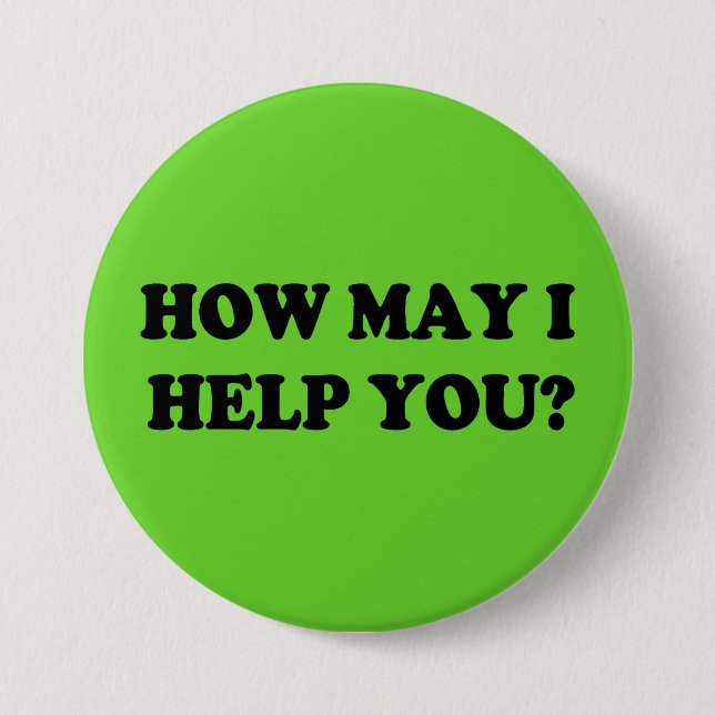 How may I help you button green (Front)