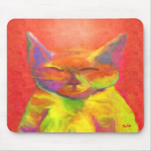 "How May You Serve Me?" Cat Art Mousepad