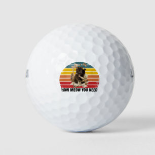 how meow you need money - gangsta cat golf balls