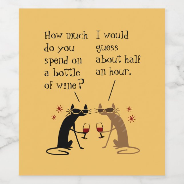 How Much Do You Spend on Bottle of Wine? Wine Label (Single Label)