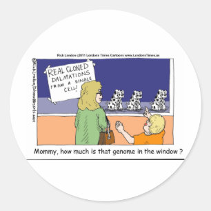 How Much Is That Genome Dalmatian In The Window? Classic Round Sticker