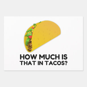 How much is that in tacos wrapping paper sheet