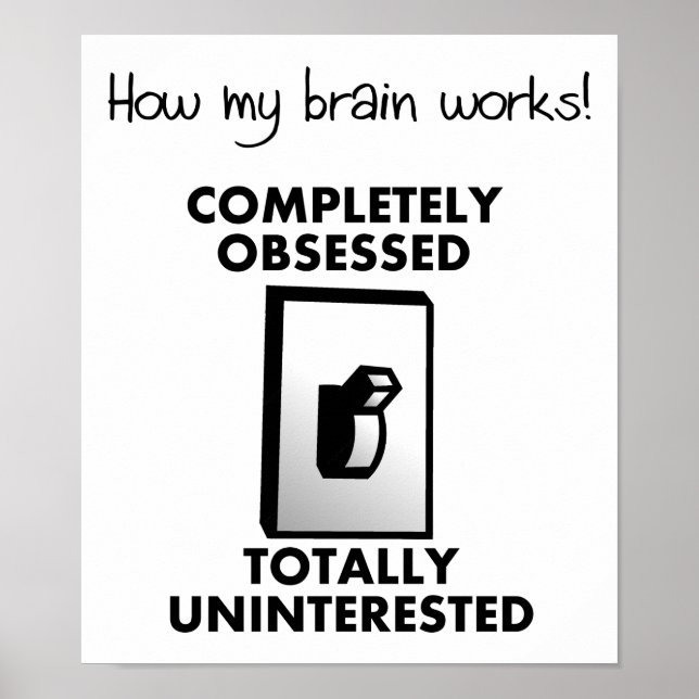 How My Brain Works Funny  Poster (Front)