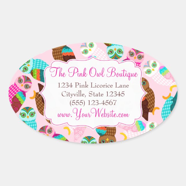 How Now Little Owls? Oval Sticker (Front)