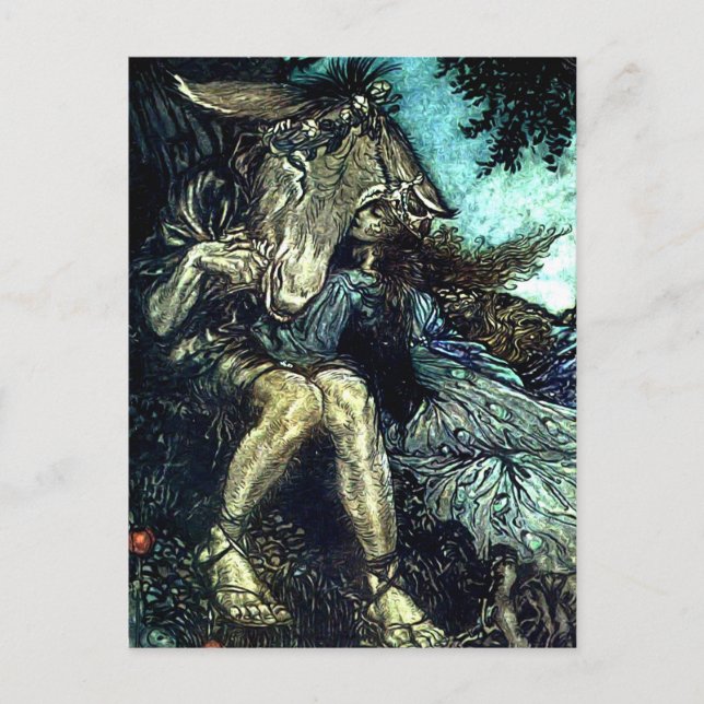 “How Now Spirit?” Fairy Art by Arthur Rackham Postcard (Front)