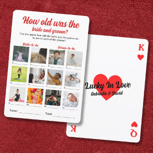 How Old Was The Bride And Groom Photo Shower Game Card