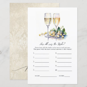 "How Old Was the Bride?" Bridal Shower Game