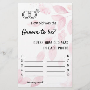 How old was the Groom to be? Pink Watercolor Flyer