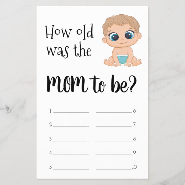 How old was the Mom to be? Baby Boy Flyer (Front)