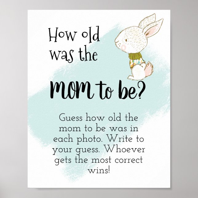 How old was the Mum to be? Bunny Poster (Front)