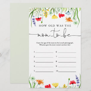 How old was the mum-to-be colourful wildflowers