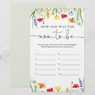 How old was the mum-to-be colourful wildflowers